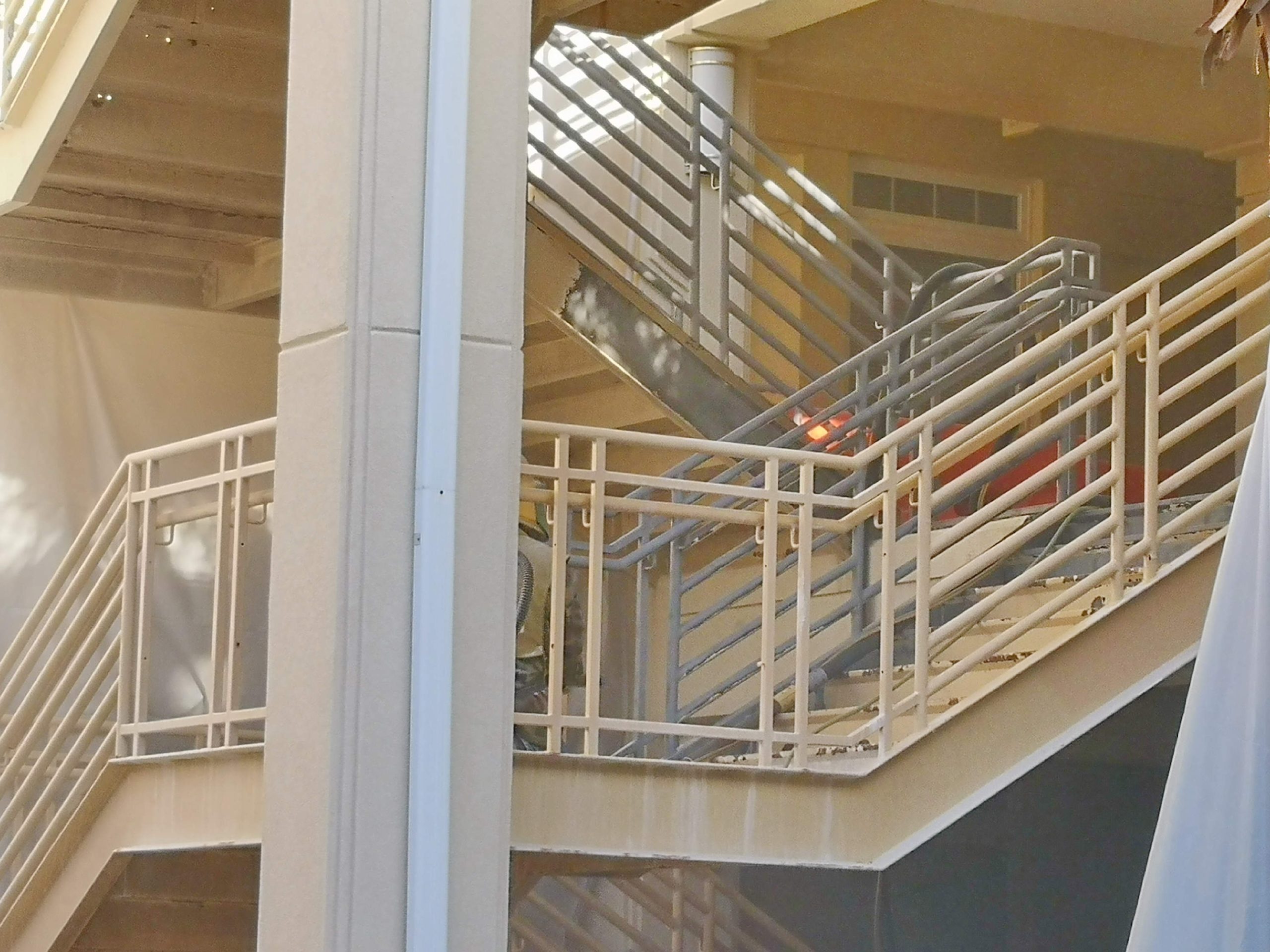 Commercial_steel_staircase_repair_sandblast_paint_removal-08